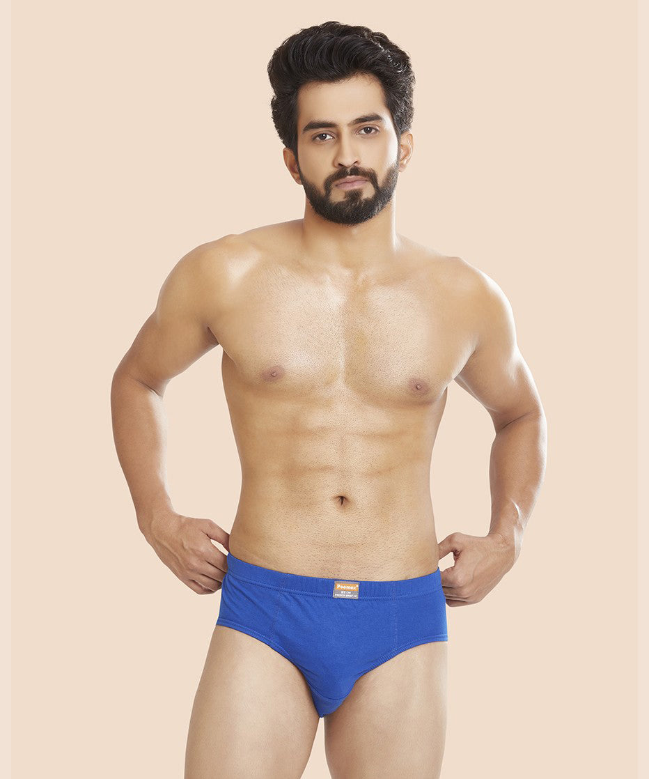 Buy Poomex Men's Cotton Briefs - Pack of 6 (Assorted Colours) (75