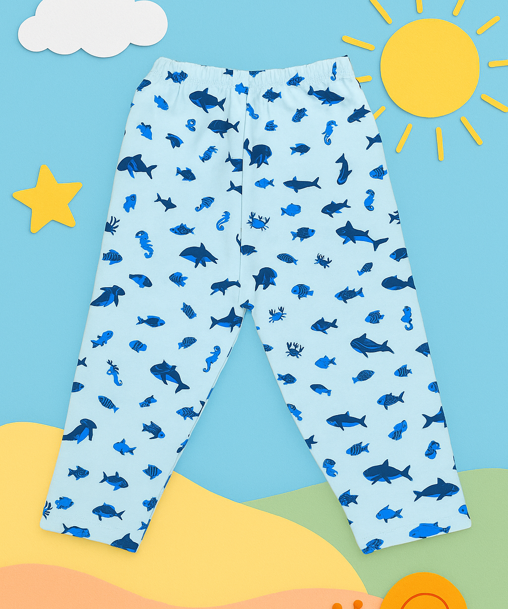Pure Cotton Printed Trackpant for Casual Night wear for Kids Boys Age 1 To 2 Years M Size (Pack of 5)
