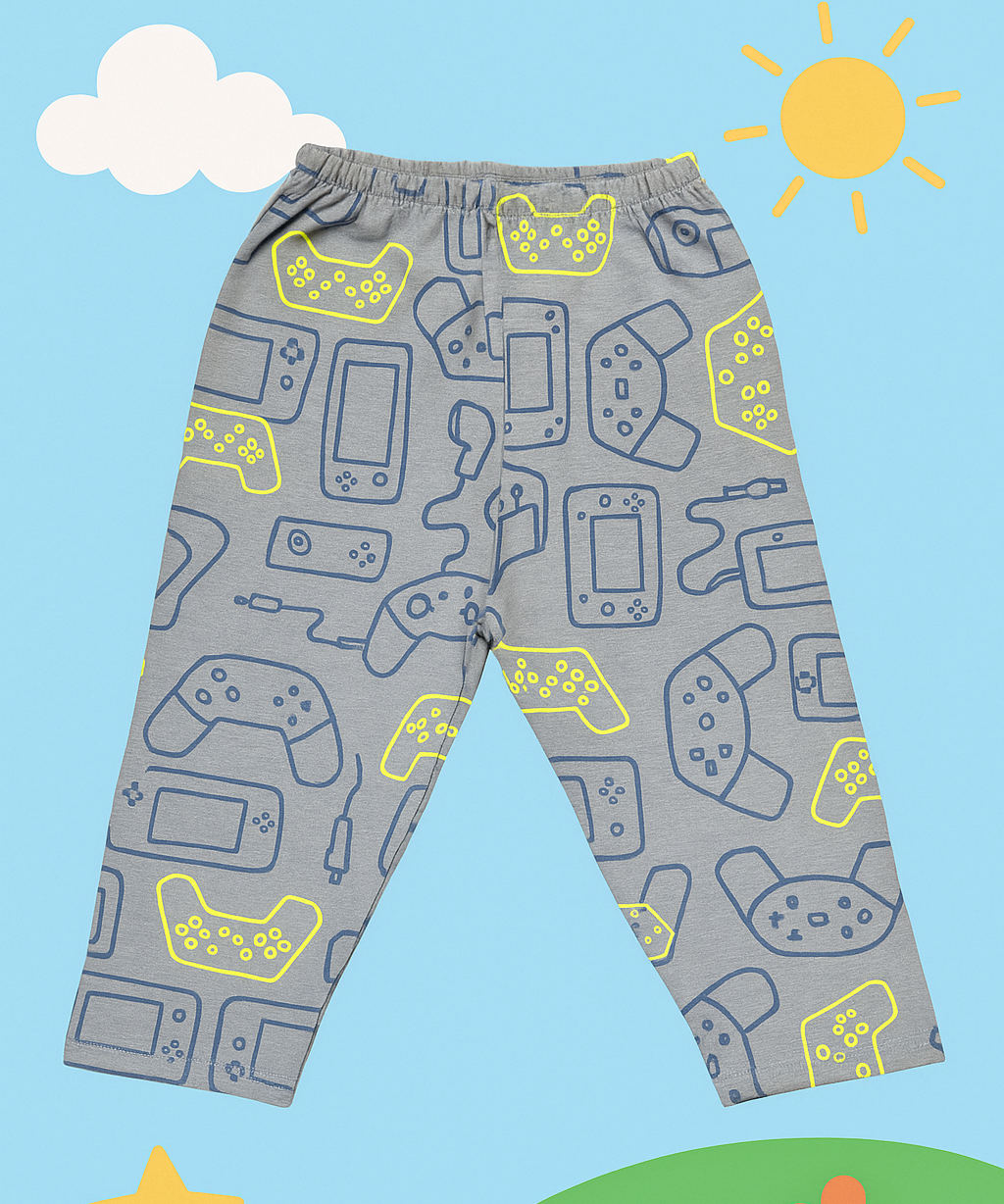 Pure Cotton Printed Trackpant for Casual Night wear for Kids Boys Age 1 To 2 Years M Size (Pack of 5)