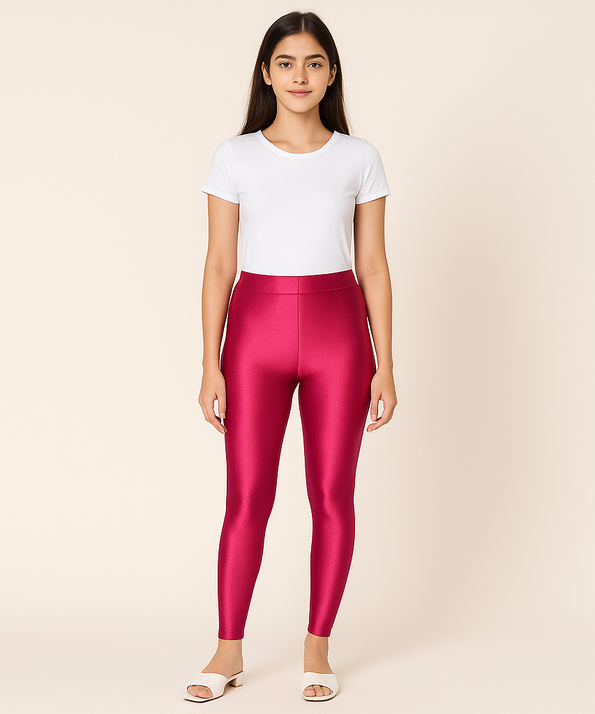 Branded Premium Shimmer Leggings (Ankle Length)