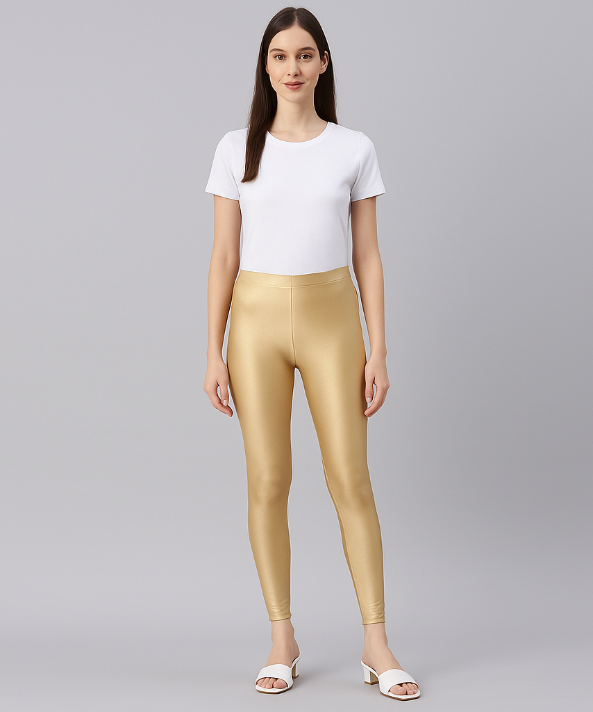 Branded Premium Shimmer Leggings (Ankle Length)
