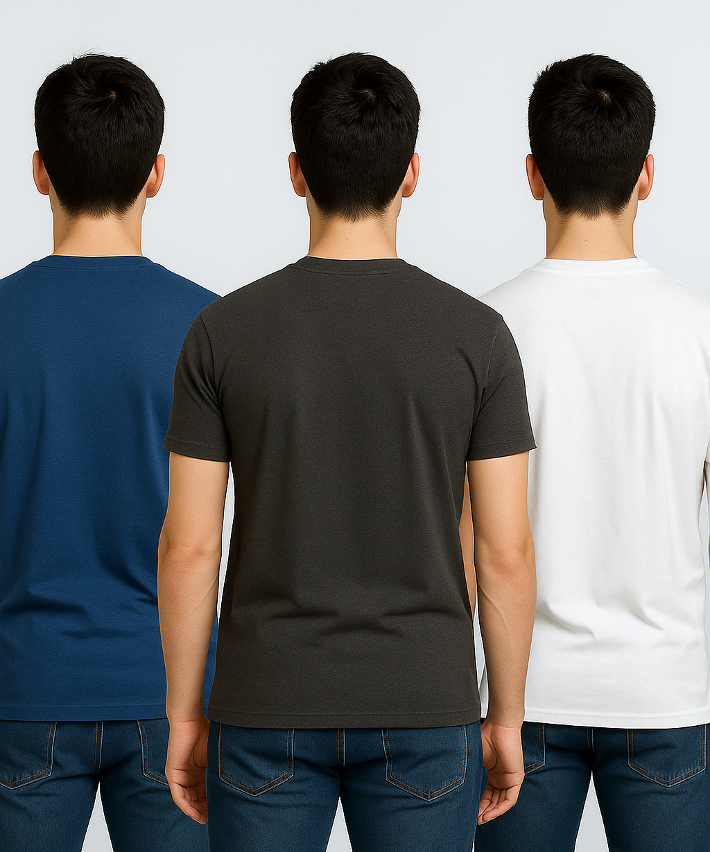 Men's Half Sleeve Printed Round Neck T-Shirt Combo (Pack of 3)
