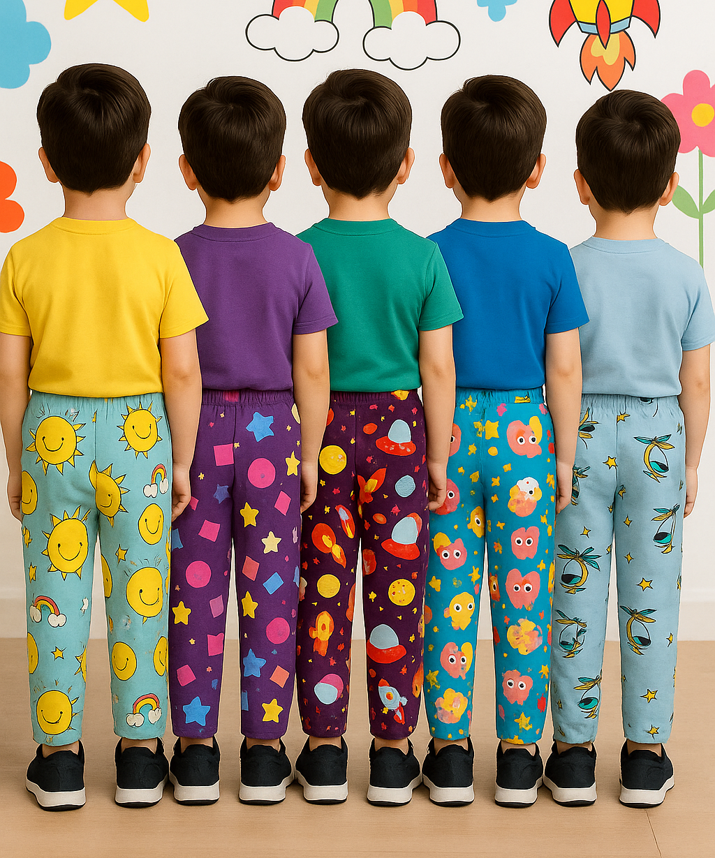 Pure Cotton Printed Lower/Track Pant for Casual Wear/Night wear for Kids Boys/Girls (Pack of 5)