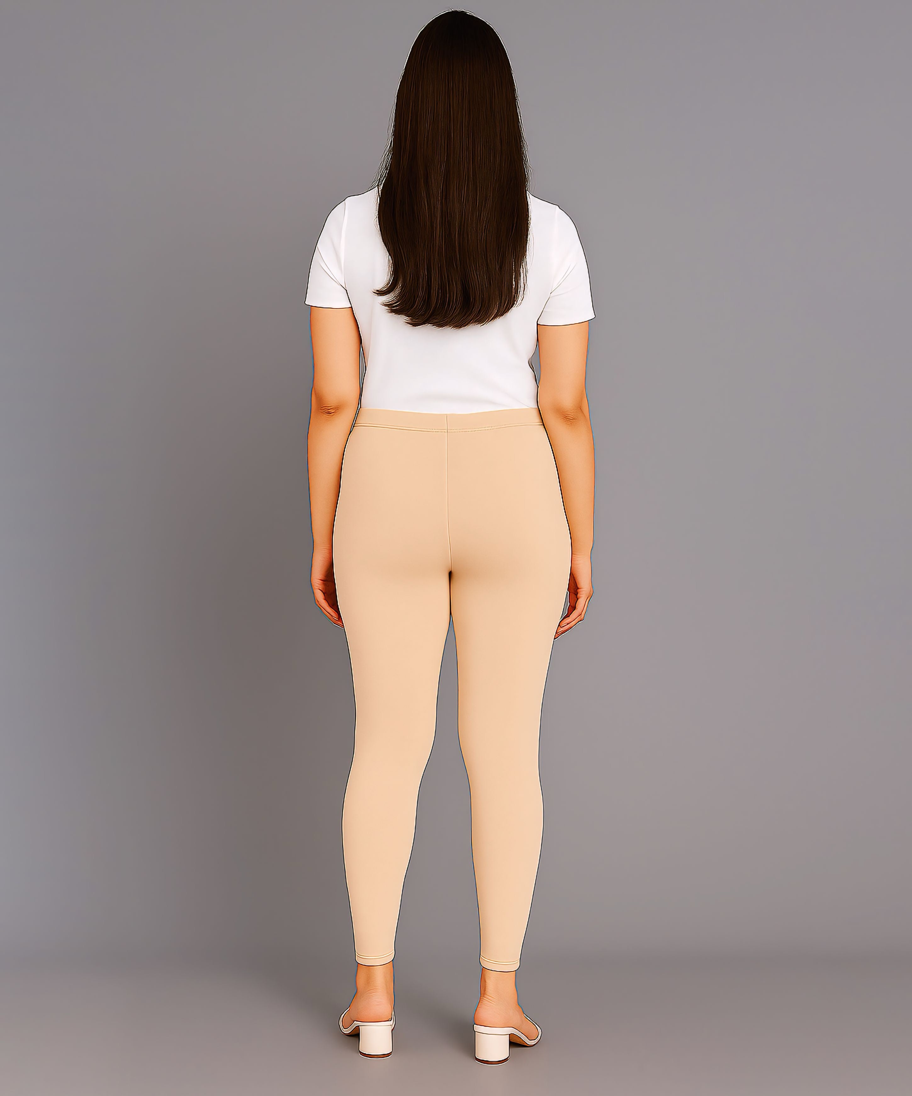 Beige Color Premium 4 way Lycra Women Leggings (Ankle Length)
