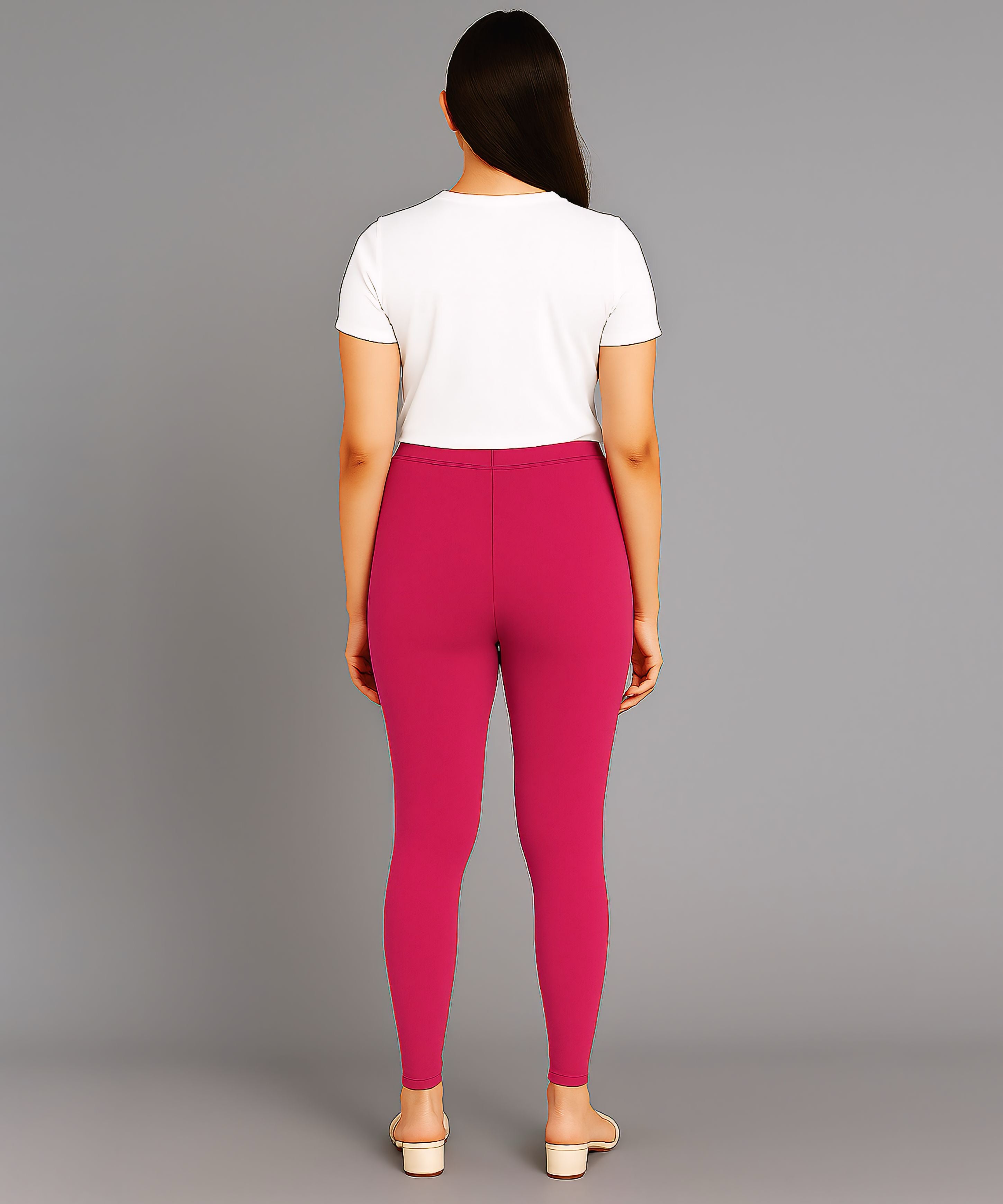 Pink Color Premium 4 way Lycra Women Leggings (Ankle Length)