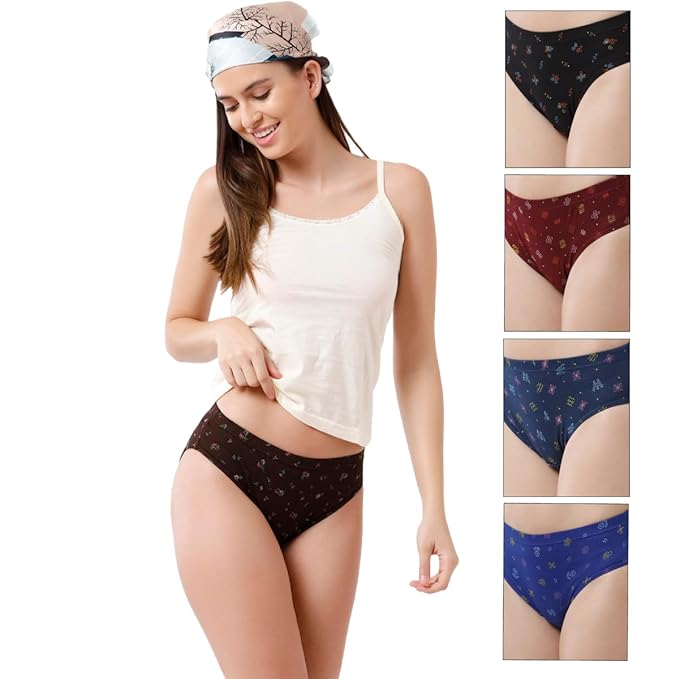 Women's Cotton Printed Panties ( Pack Of 3 )