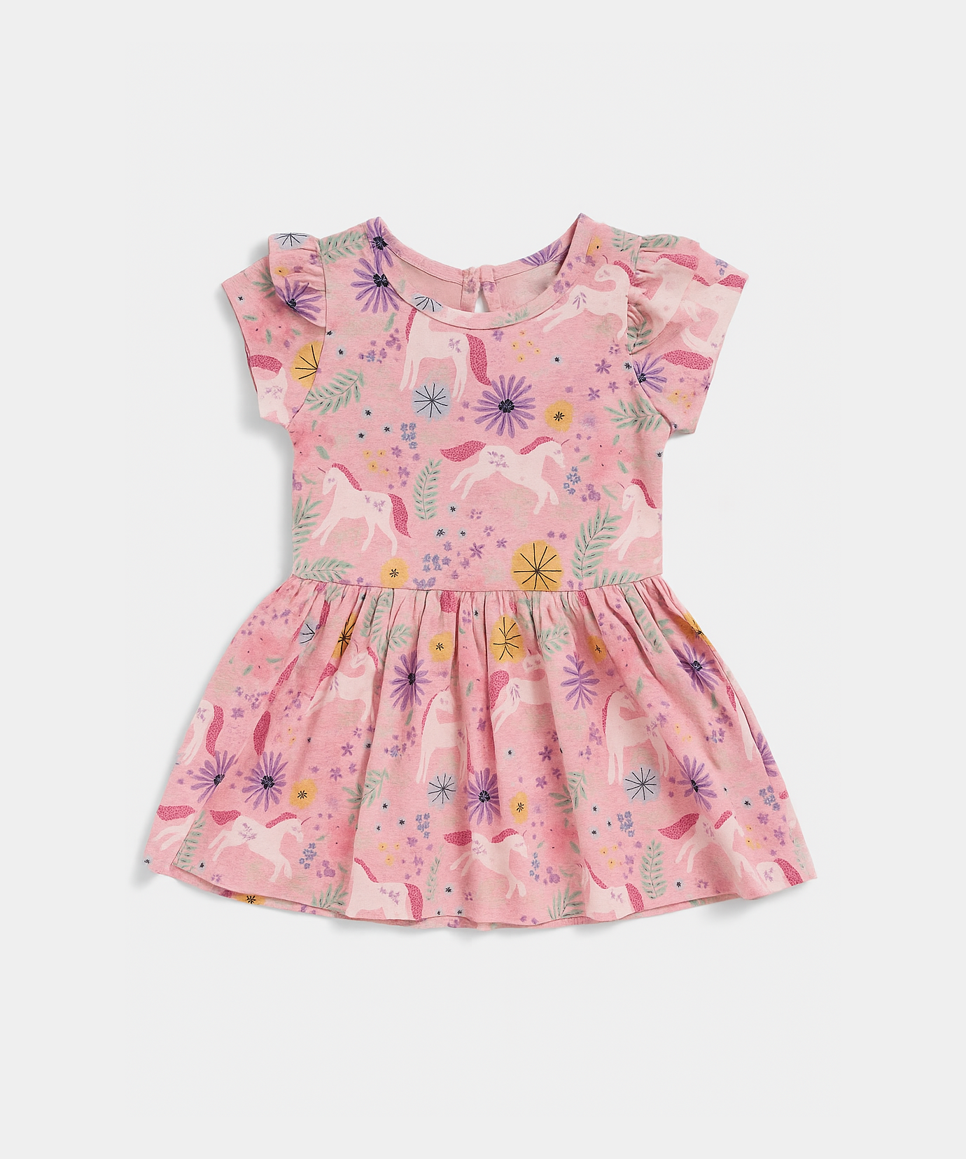 Girls 100% Cotton Printed Gown Dress/Frock Dress | Age 3-18 Months