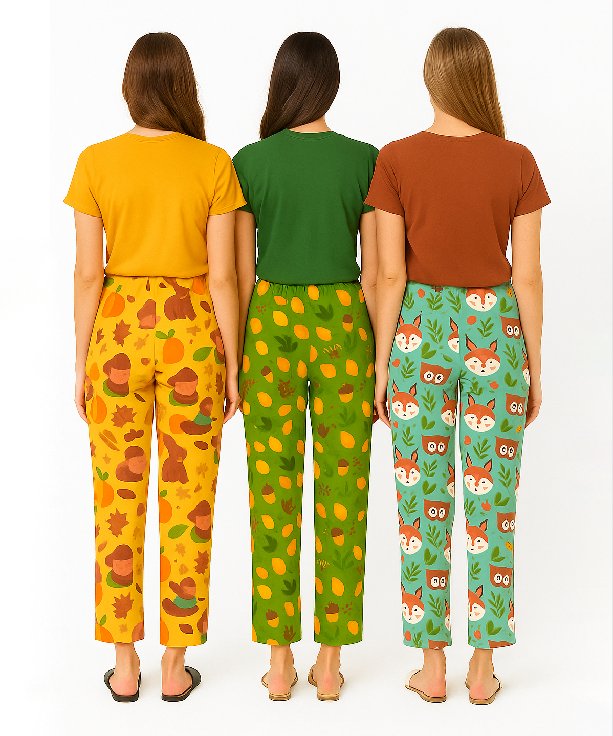 Women's 100% Printed Soft Cotton Night Wear | Track Pant - Pyjama (Pack of 3)