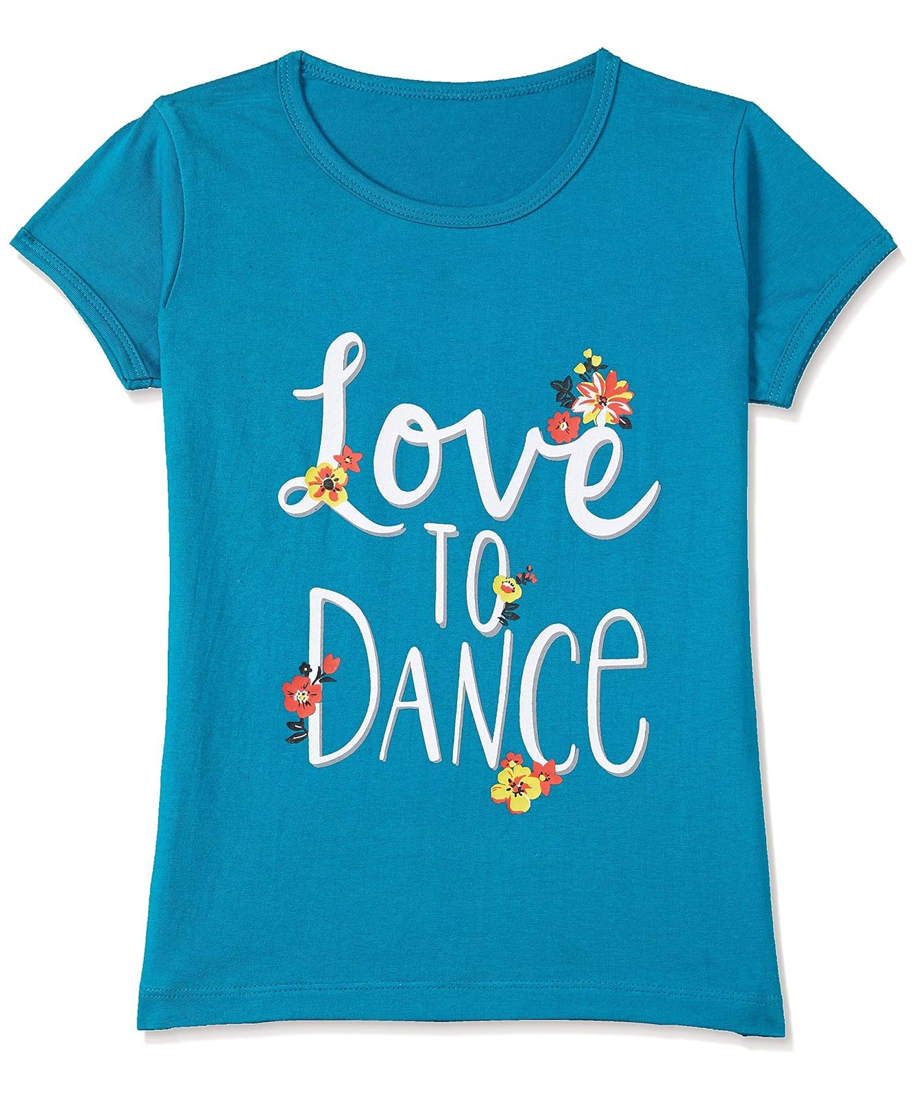 Girls Printed Casual Round Neck Tshirt (Pack of 5)