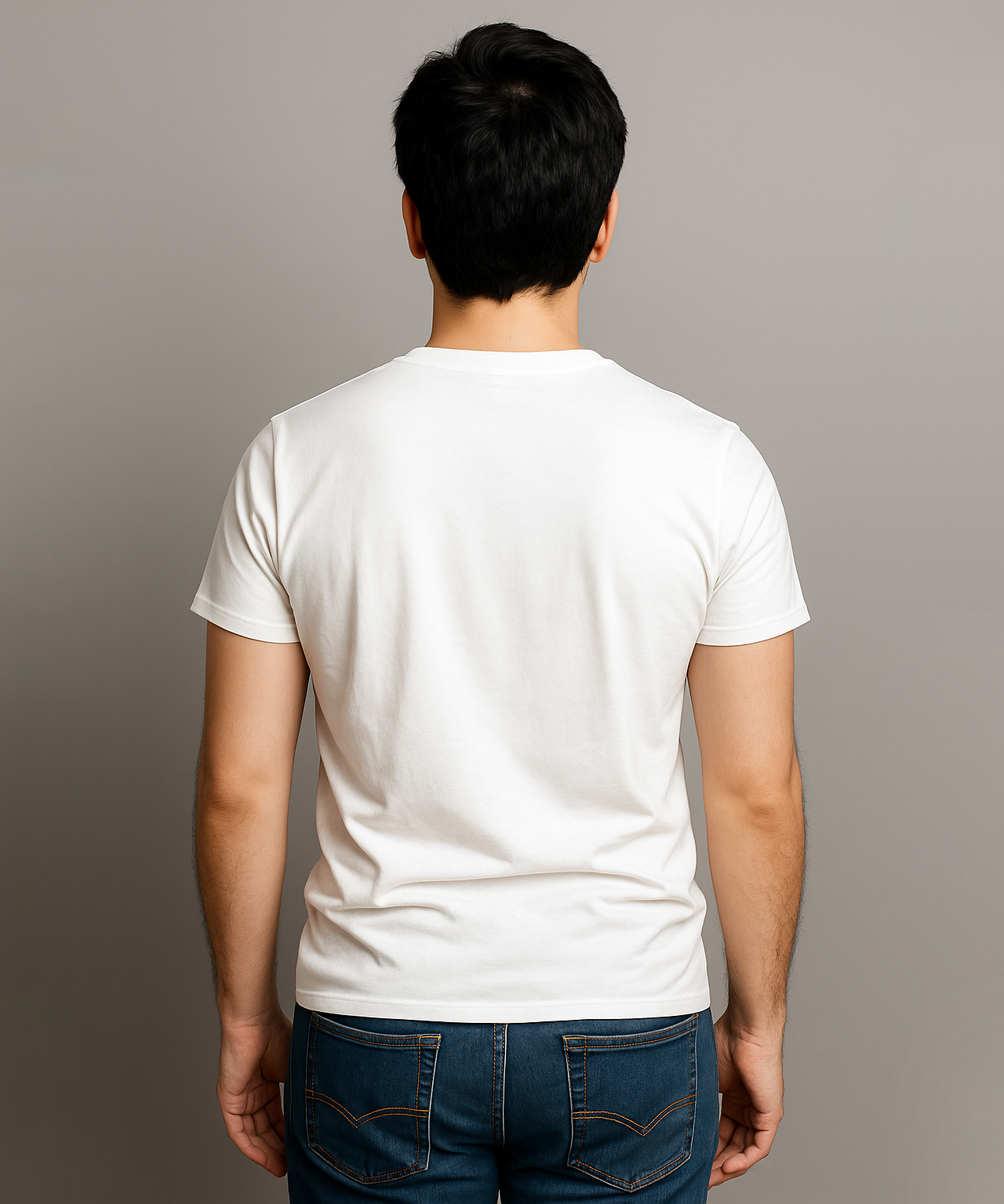 White Color Premium Cotton Plain Round Neck Tshirt