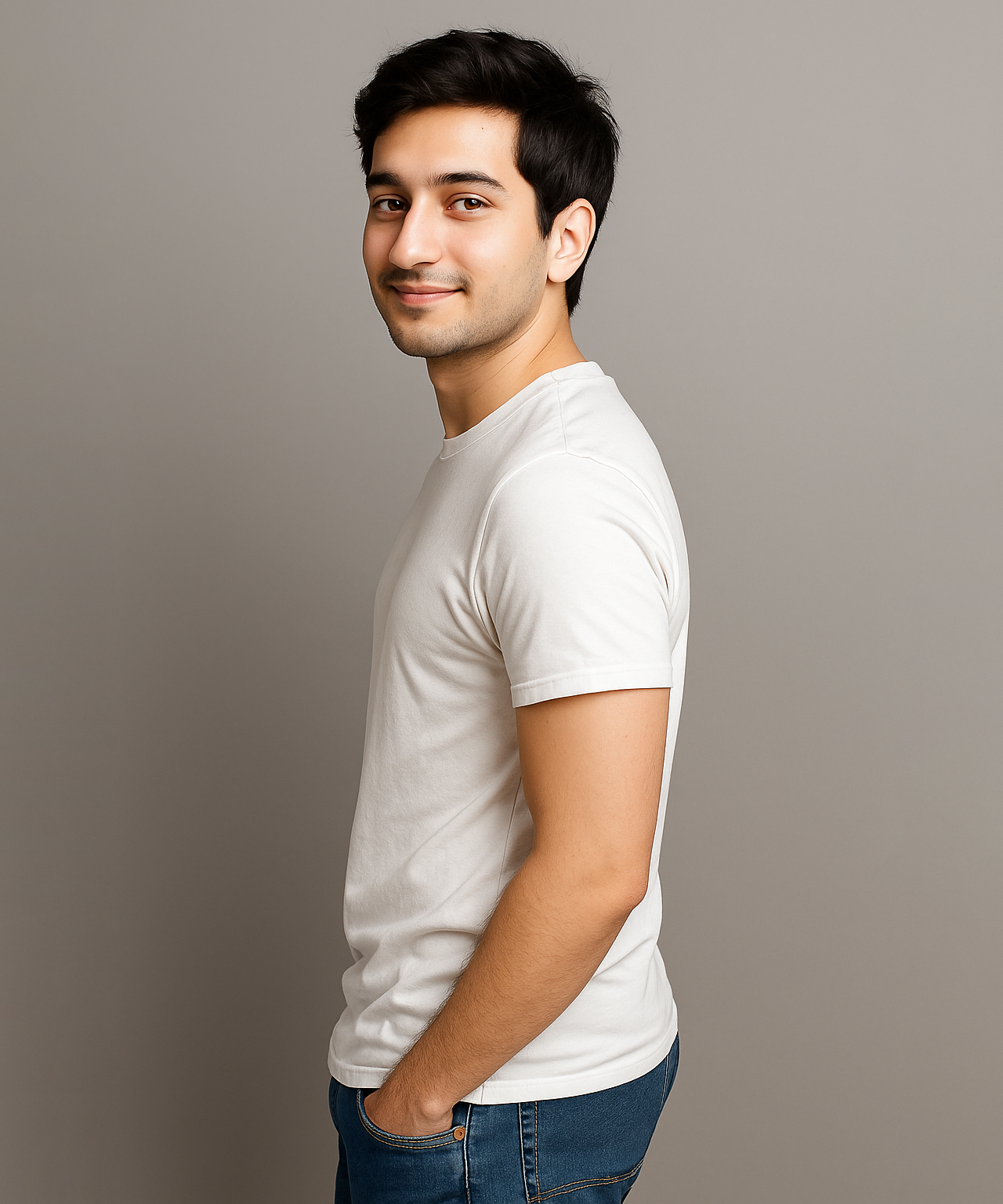 White Color Premium Cotton Plain Round Neck Tshirt