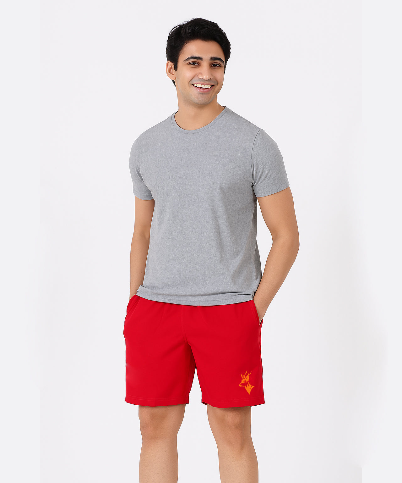 Red Solid Men's Gym Shorts Sports Wear/Active Wear/Lightweight Dry-Fit/NS Lycra Shorts