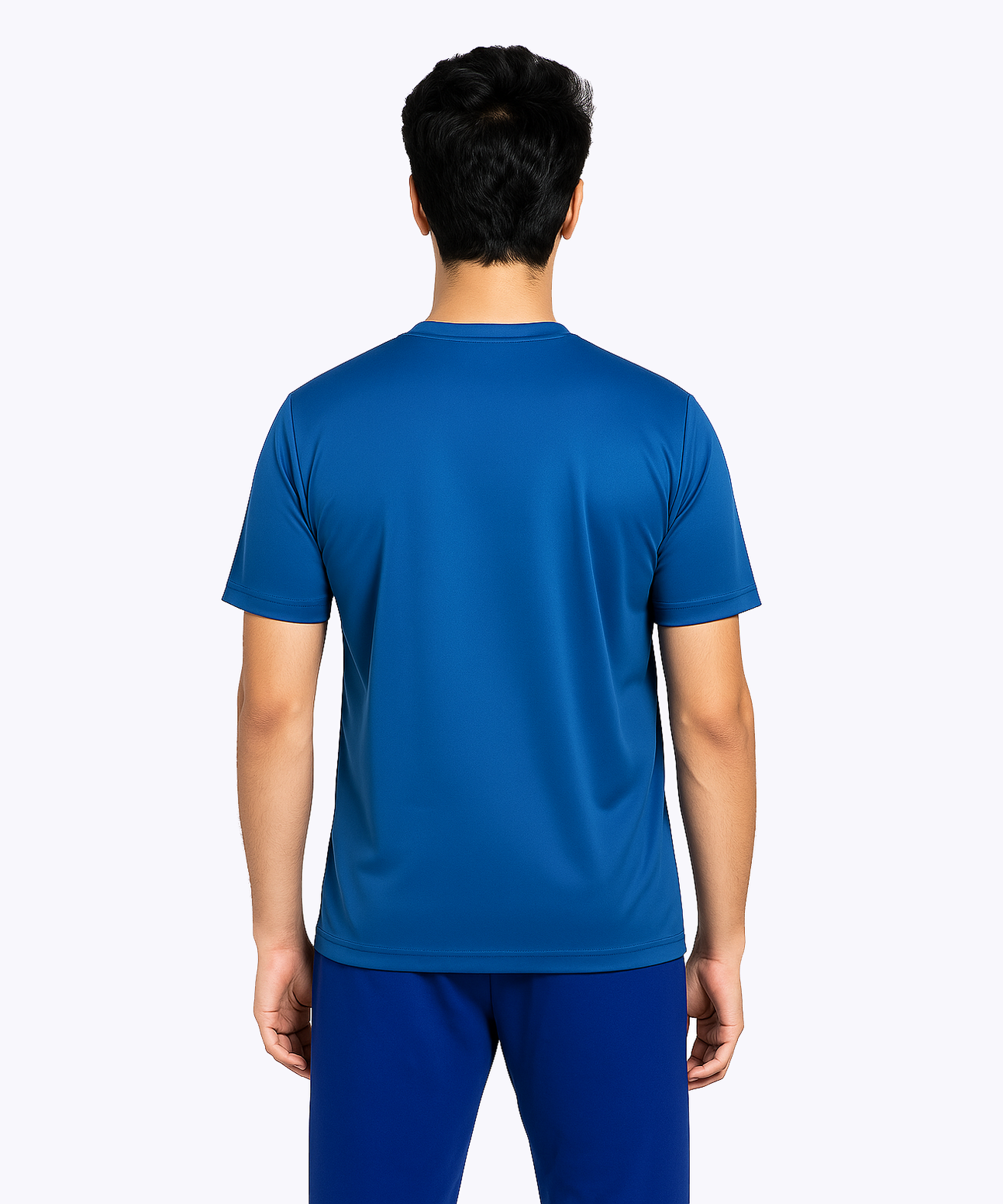 Dark Navy Solid Men's Round Neck T shirt Polyester Dry-Fit  Active Wear/Sports wear Tshirt