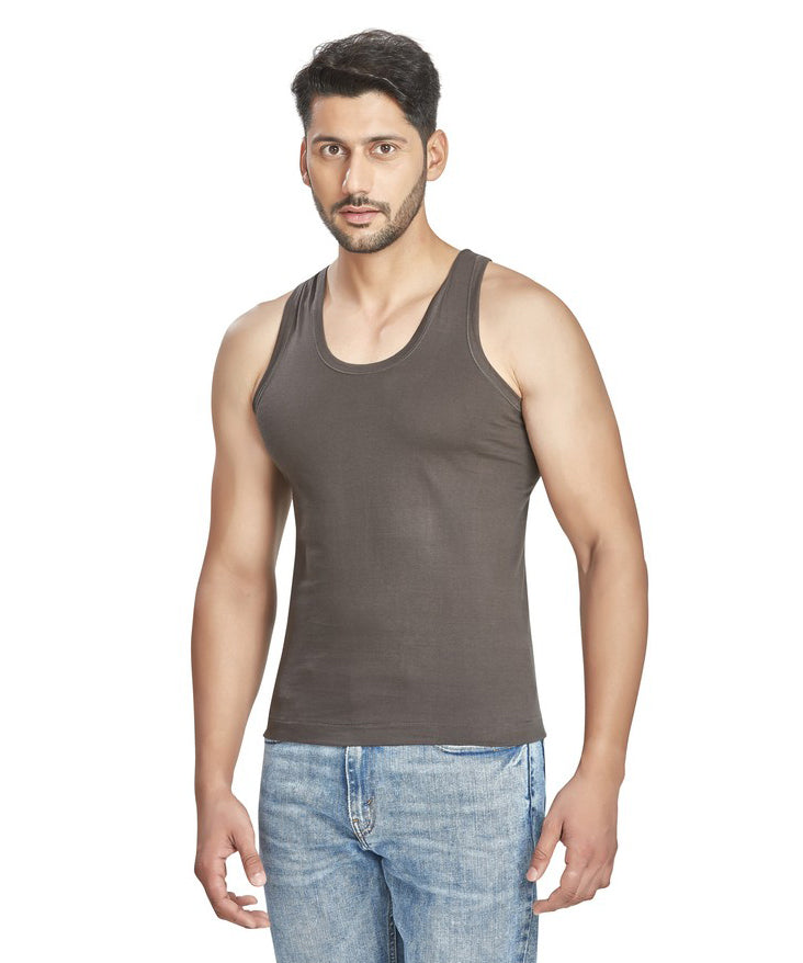 Poomex Golden Round Neck Color Vest (Pack of 3) 01