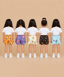 Girls Printed Cotton Shorts | Soft Elastic Waist Casual Shorts | Age 4 to 12 Years (Pack of 5 Pieces)