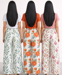 Printed Palazzo Pant | Casual Night wear for Women (Pack of 3)