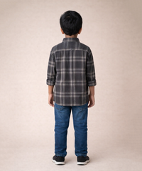 Kids Checked Cotton Shirt | Full Sleeve Casual Wear | Age 3–13 Years