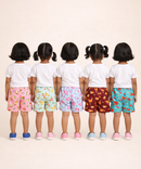 Girls Kids Pure Cotton Printed Shorts with Elastic Age 0 To 4 Years (Pack of 10)