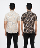 Men's Printed Casual Half Sleeve Shirt | Size - L,XL,2XL | Regular Fit Summer Resort Shirts for Men | Pack Of 2 Piece Combo