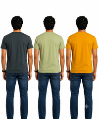 Men's Half Sleeve Printed Round Neck T-Shirt Combo (Pack of 3)