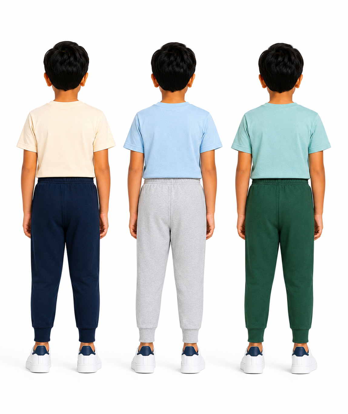Boys Graphic Printed T-Shirt & Typography Track Pant Co-Ord Set | Age 2-5 Years | Pack Of 3 Set