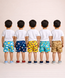 Boys Kids Pure Cotton Printed Shorts with Elastic | Age 0 to 4 Years (Pack of 10 Pieces)