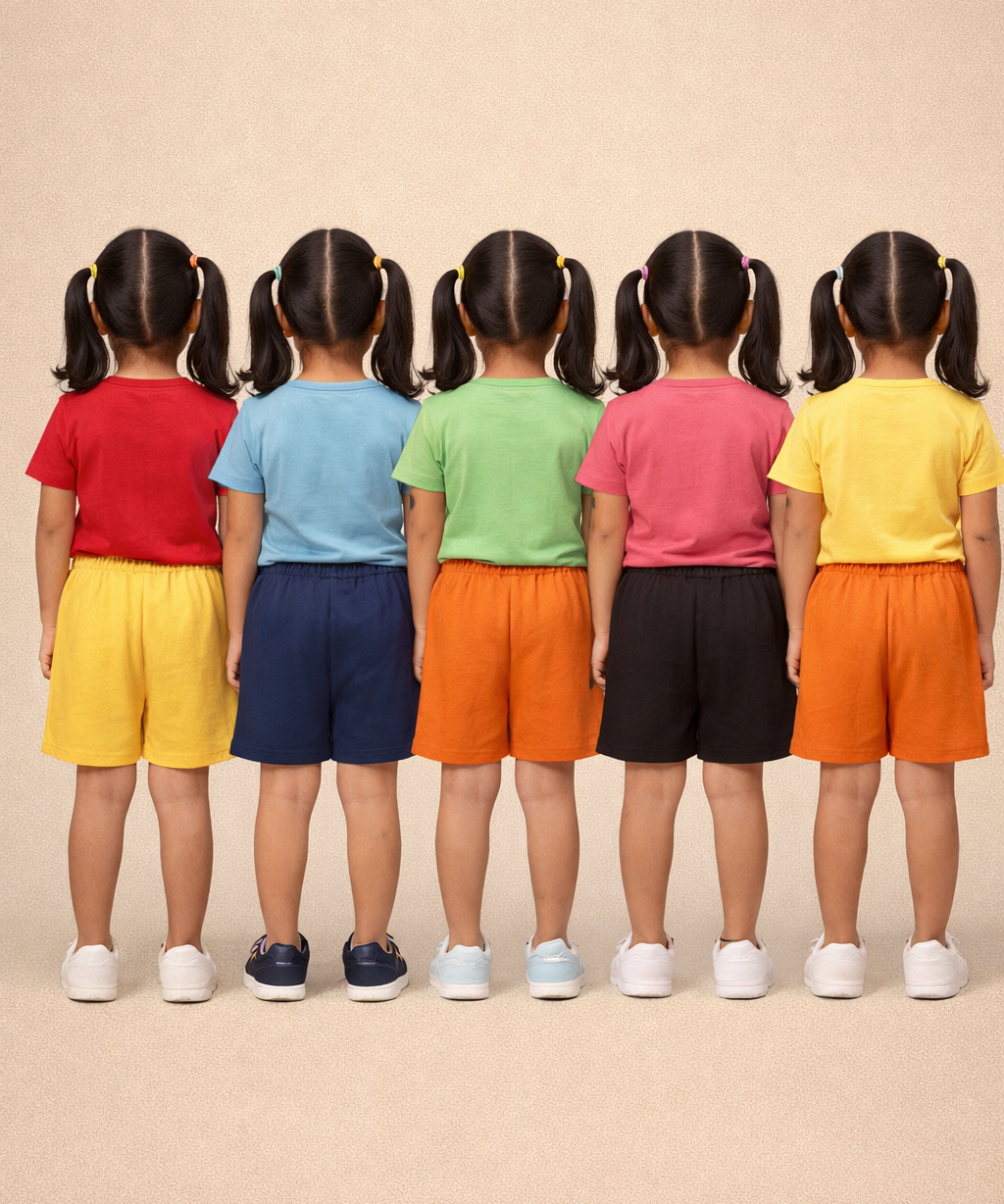 Girl Kid Cotton Printed Shorts | Random Cartoon Printed | Age 1 to 6 Years (Pack of 5 Pieces)