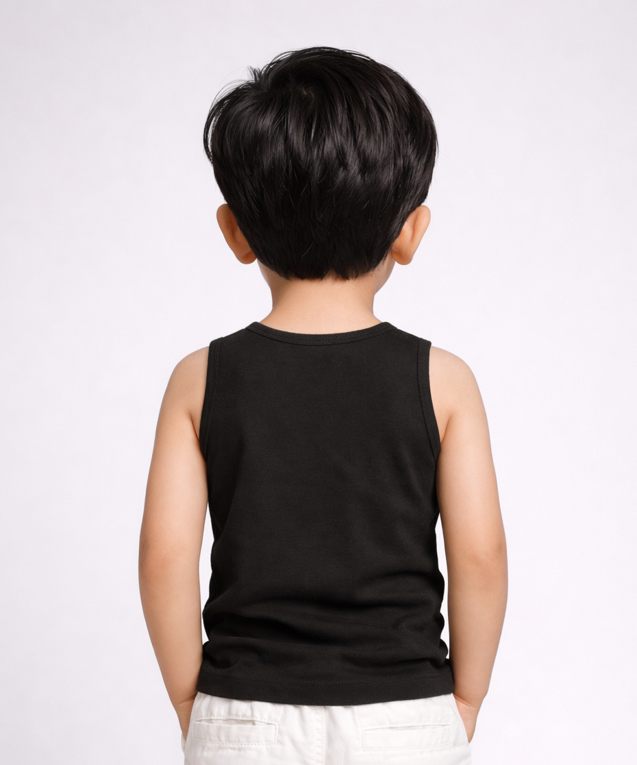 Kids Boys Color Cotton Inner Vest – Comfortable Sleeveless Undershirt ( Pack Of 5 Combo )