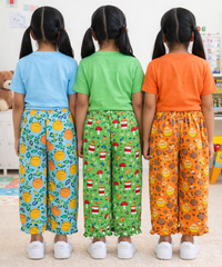 Pure Cotton Pajama Pant for Casual wear for Girl Kids Age 0 To 6 Years (Pack of 3)