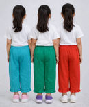 Pure Cotton Embroidered 3/4 Pajama Pant for Casual wear for Girl Kids Age 0 To 6 Years (Pack of 3)