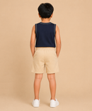 Boys Graphic Print | Sleeveless T-Shirt & Shorts Co-ord Set | Age 4 to 11 Years (Pack Of 1 Set)