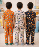 Boys Cotton Cartoon Printed Kids Co-ord Set Combo | Age 0 to 5 Years | T-shirt & Track pant (Combo Set Pack of 3)