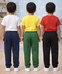 Cotton Track Pant with Bottom Cuff | Random Cartoon Printed | Age 0 to 5 Years (Pack of 3 Pieces)