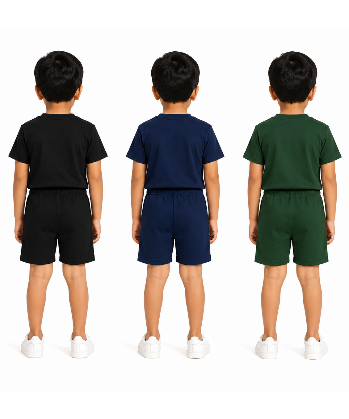 Kids Cartoon Print T-Shirt & Shorts Co-Ord Set for Boys | Age 6 Months-3 Years | Pack Of 3 Set Combo