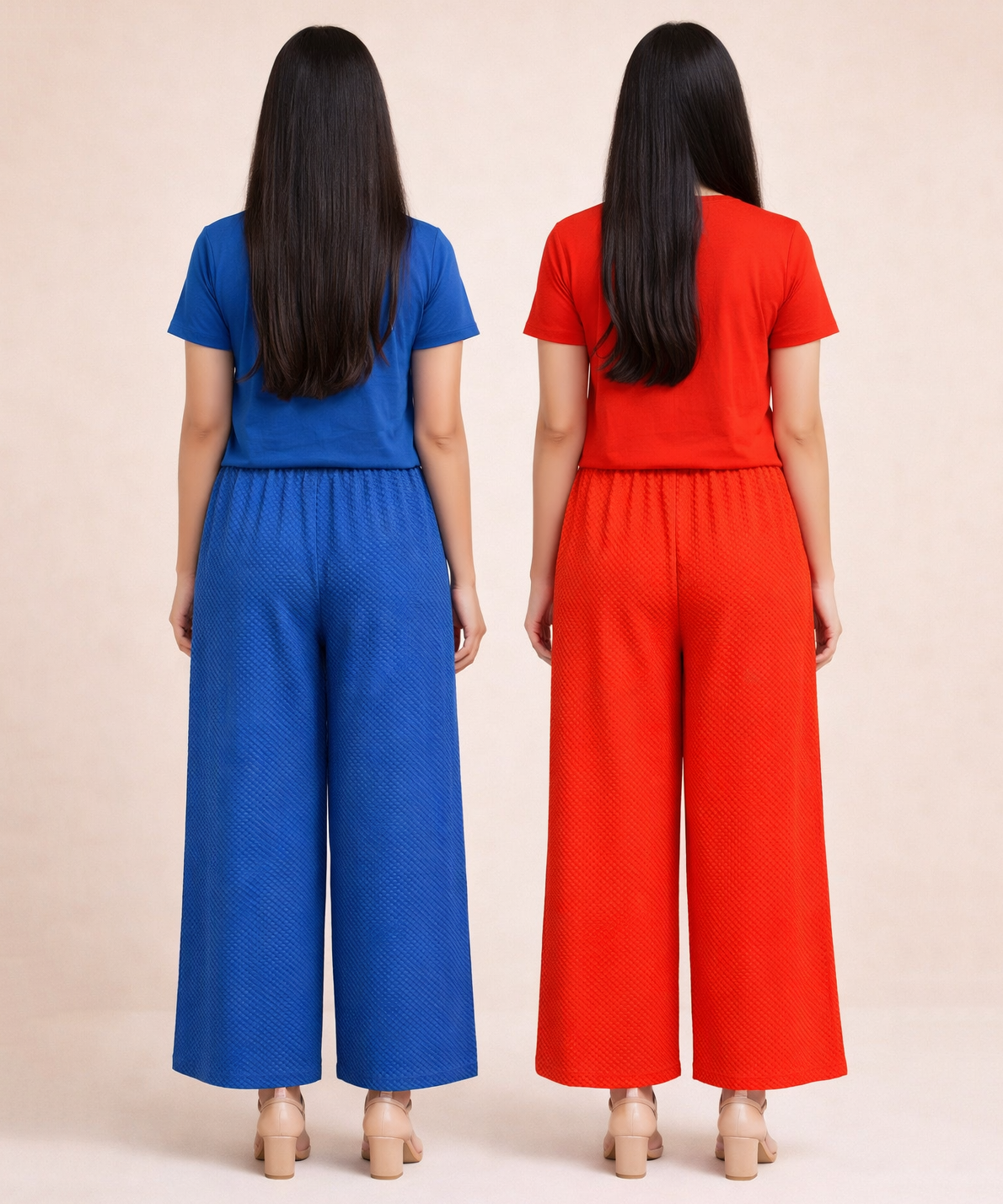 Birdseye Mesh Palazzo Pant | Casual Night wear for Women (Pack of 2)