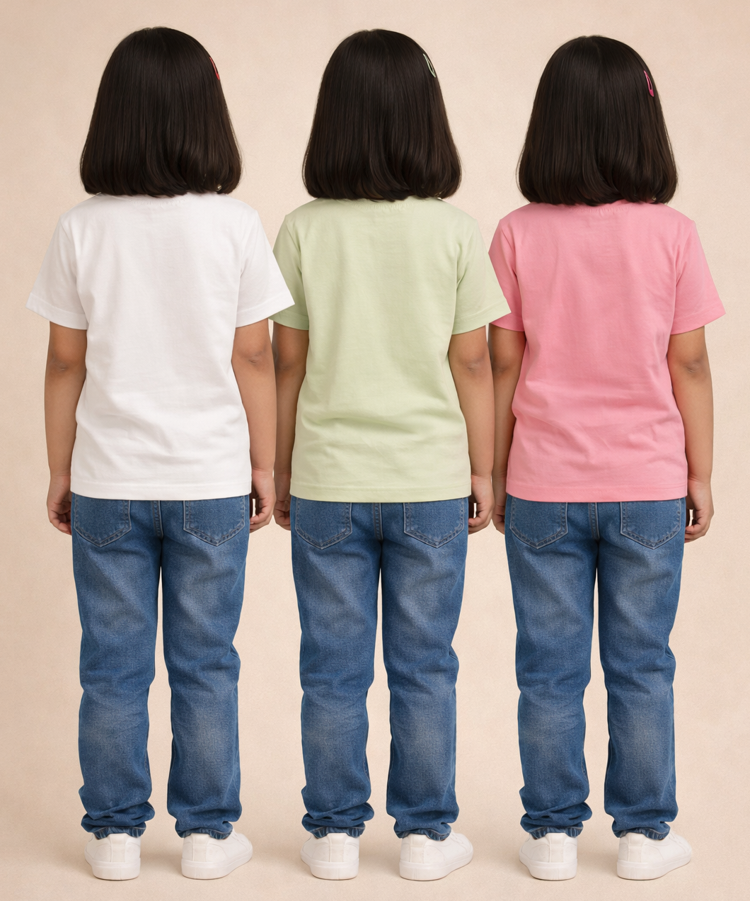 Kids 100% Cotton Fine Tshirt With Printed Multi Colour | Age 1 to 6 Years (Pack of 3 Pieces)