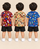 Baby Boys All Over Printed Cotton T-Shirt Multi Colour | Age 0 to 36 Months (Pack of 3 Pieces)