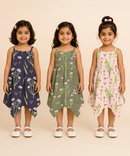 Fish Frock Floral Printed | Casual wear for Girl Kids Age 1 To 6 Years (Pack of 3)