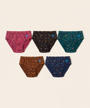 Fitto Lisa Panties Women's Print Underwear 100% Pure Cotton | (Pack of 5)