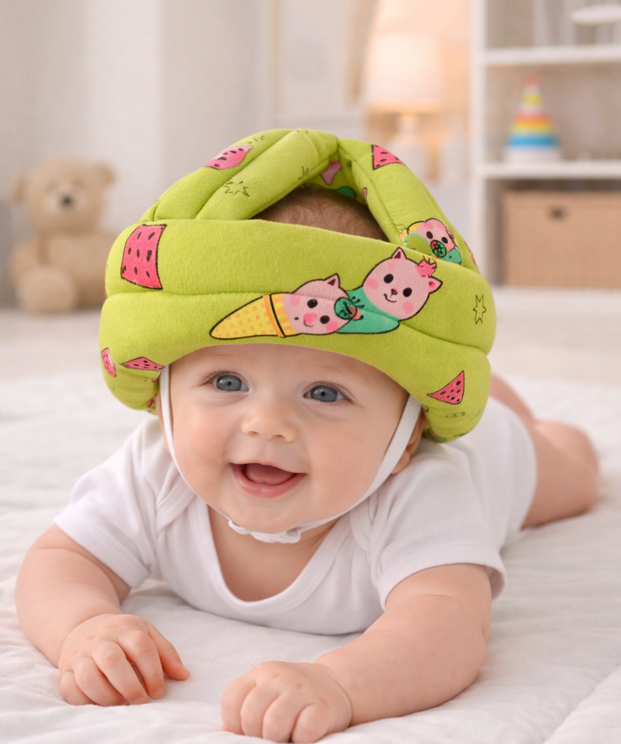 Baby Safety Helmet Head Protector | Soft Cushion Anti-Fall Protection Cap