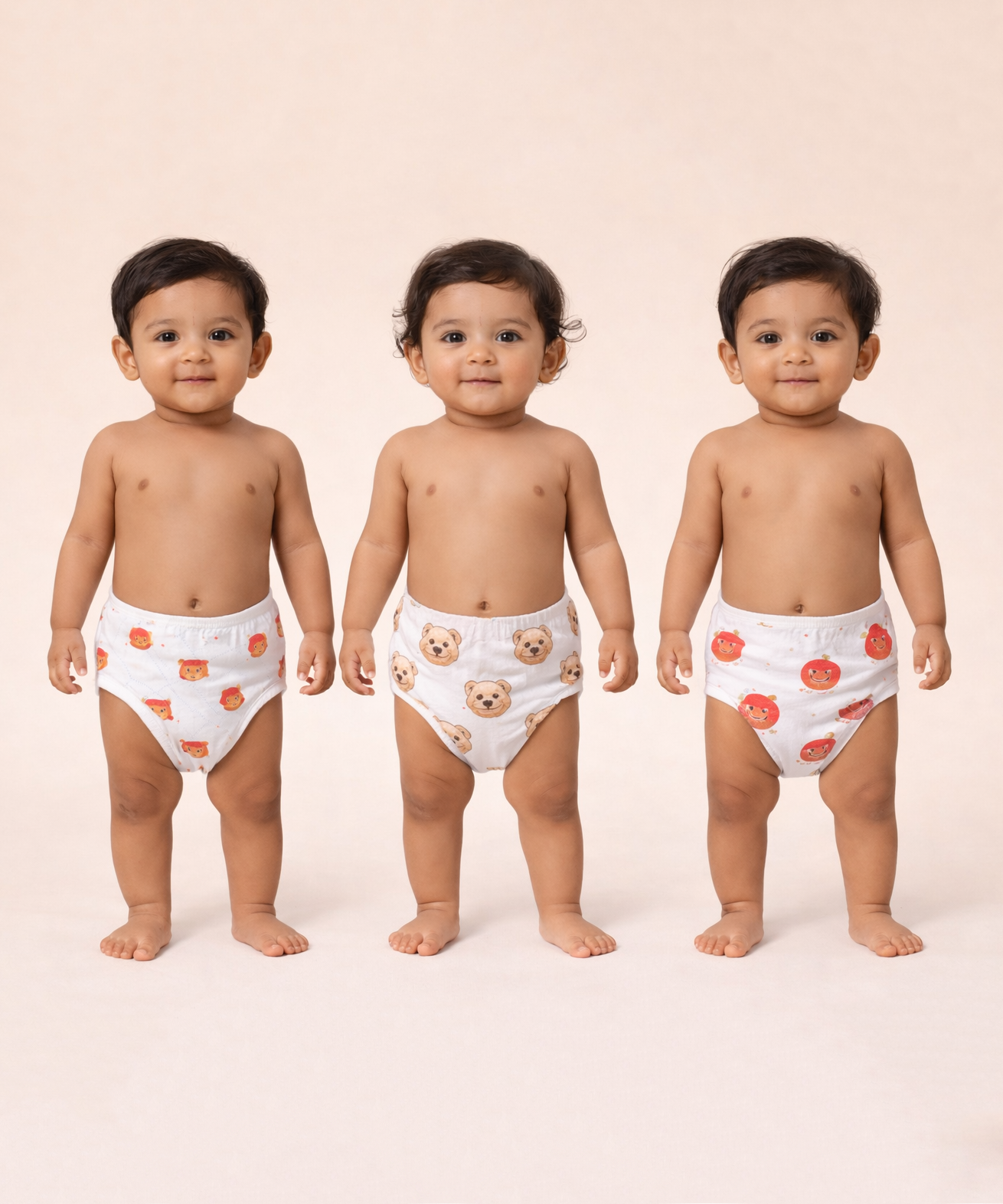 Baby Printed Cotton Nappy/Langot | Soft Muslin Fabric | 0–6 Months (Pack of 3 Pieces)