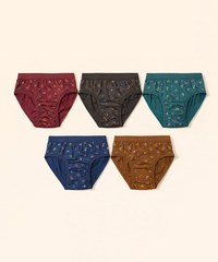 Fitto Ladio Panties Women's Print Underwear 100% Pure Cotton | (Pack of 5)