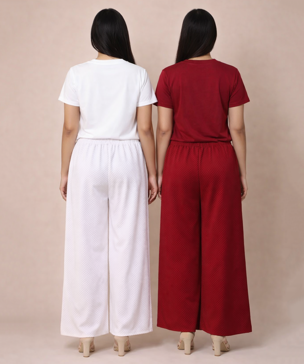 Birdseye Mesh Palazzo Pant | Casual Night wear for Women (Pack of 2)