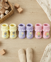 Soft Cotton Baby Booties | 0 to 12 Months | Pack of 3 Pairs Set