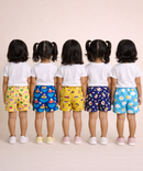 Girls Kids Pure Cotton Printed Shorts with Elastic Age 0 To 4 Years (Pack of 10)