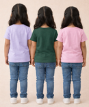 Kids 100% Cotton Fine Tshirt With Printed Multi Colour | Age 1 to 6 Years (Pack of 3 Pieces)