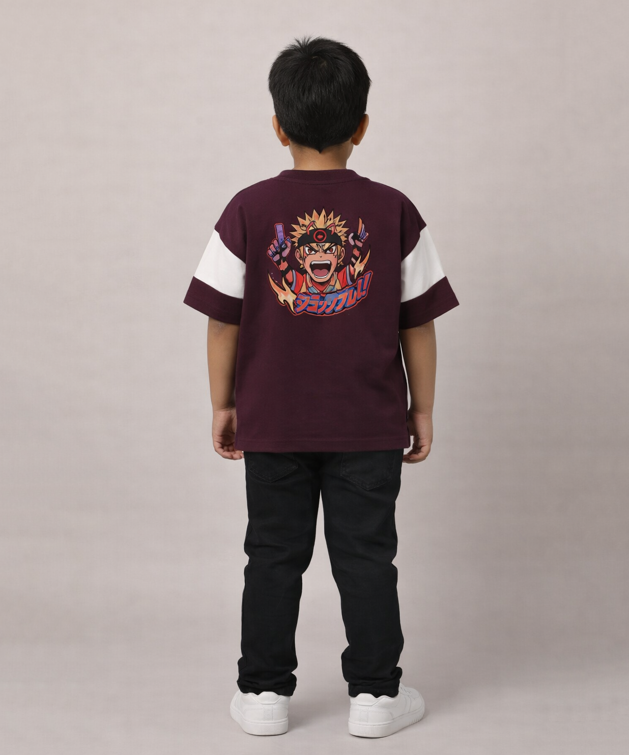 Boys Five Sleeve Cotton T-Shirt for Kids | Casual Everyday Wear