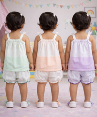 Boy & Girl Baby Printed Top Knot Dress | Top and Shorts Set | 100% Pure Cotton (Pack of 3 Sets Combo)