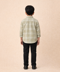 Kids Checked Cotton Shirt | Full Sleeve Casual Wear | Age 3–13 Years
