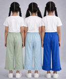 Pure Cotton Embroidered 3/4 Pajama Pant for Casual wear for Girl Kids Age 0 To 6 Years (Pack of 3)